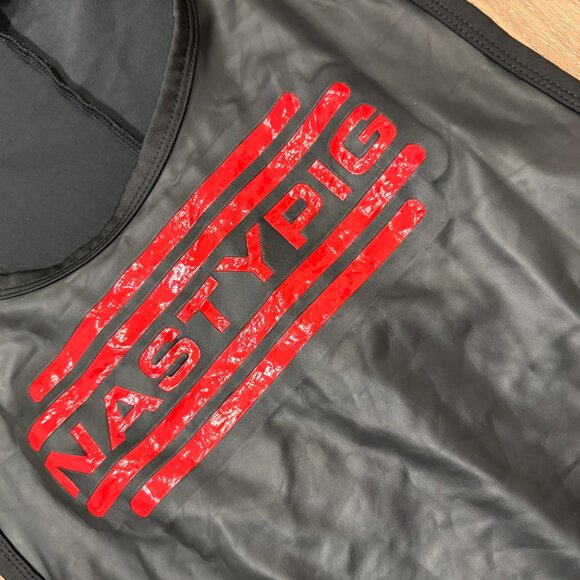 Nasty Pig Contrast Rubber Singlet Red - Picture 5 of 7